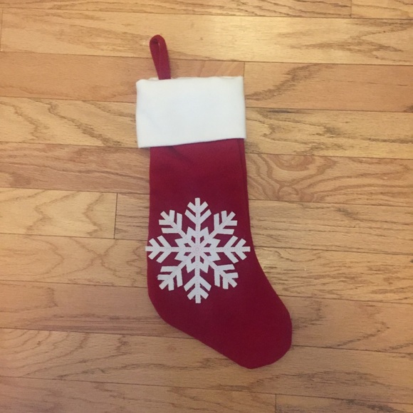 Red Snowflake Stocking - Picture 1 of 2